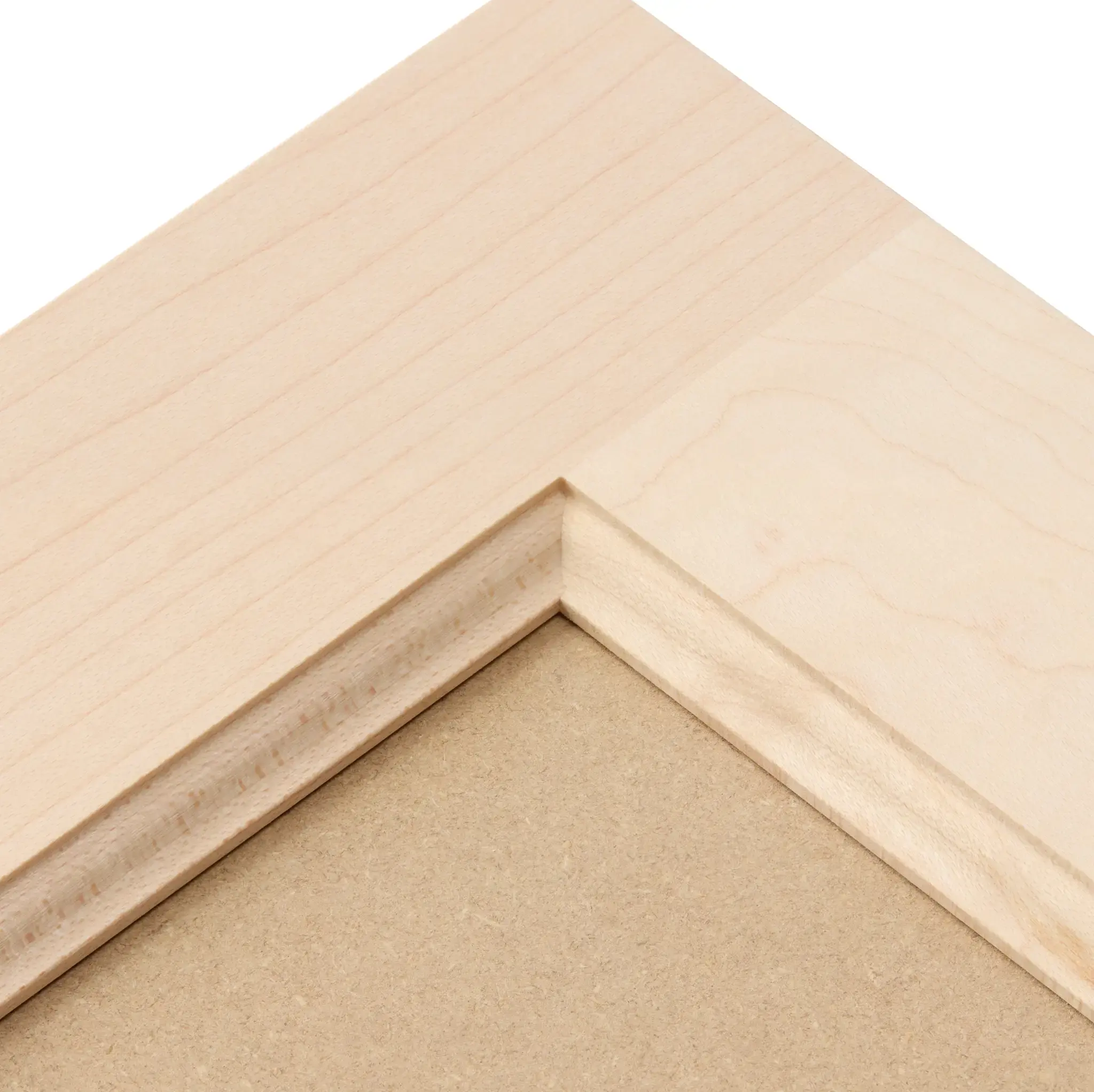 Ogee inner-edge profile at the corner of an unfinished door frame