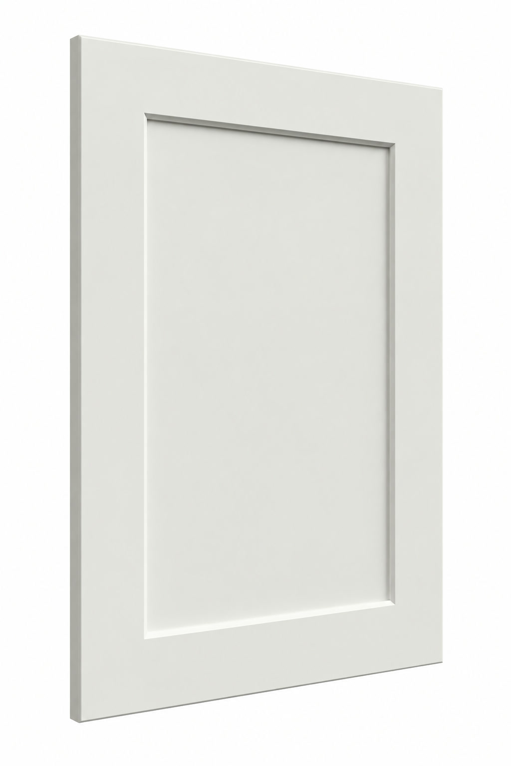 White Shaker door frame and recessed panel
